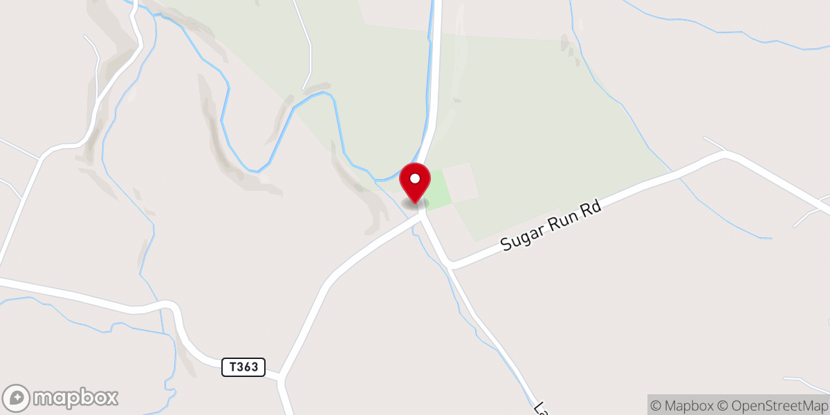 Map showing location of Trough Creek United Methodist Church