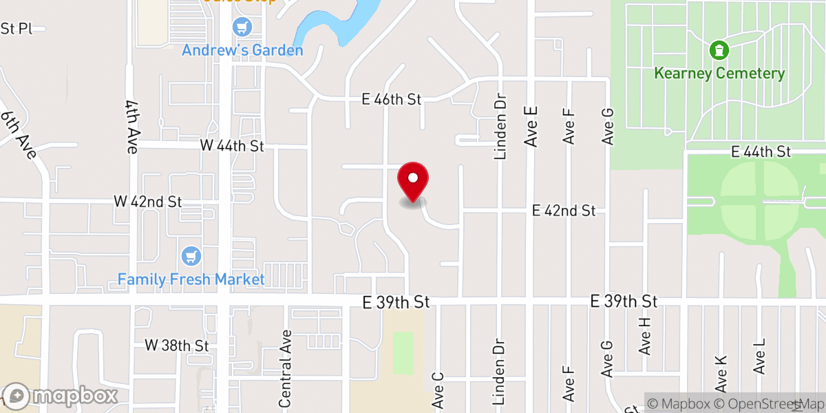 Map showing location of St James Rectory