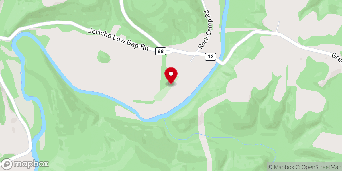 Map showing location of Jericho Methodist Church