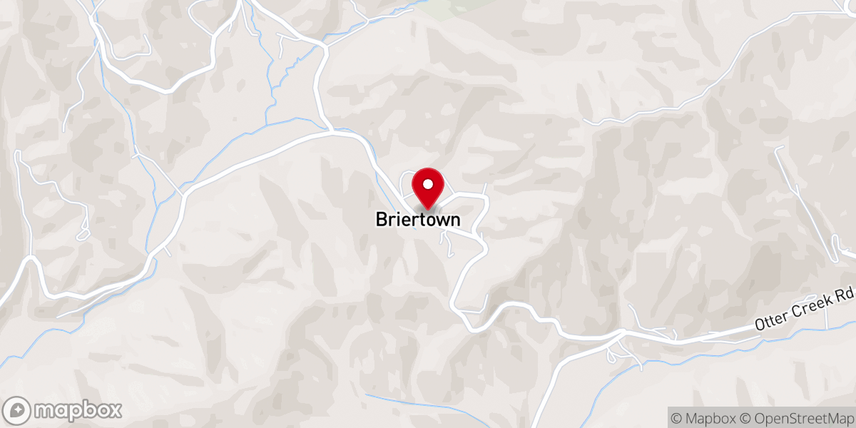 Map showing location of Briartown Baptist Church