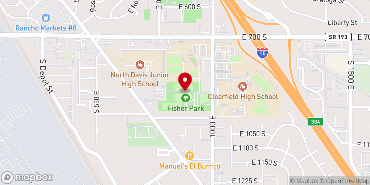 Map showing location of Fisher Park