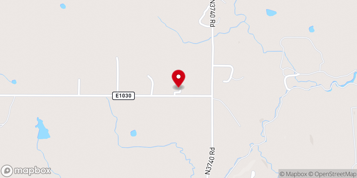 Map showing location of Buckeye Creek Baptist Church