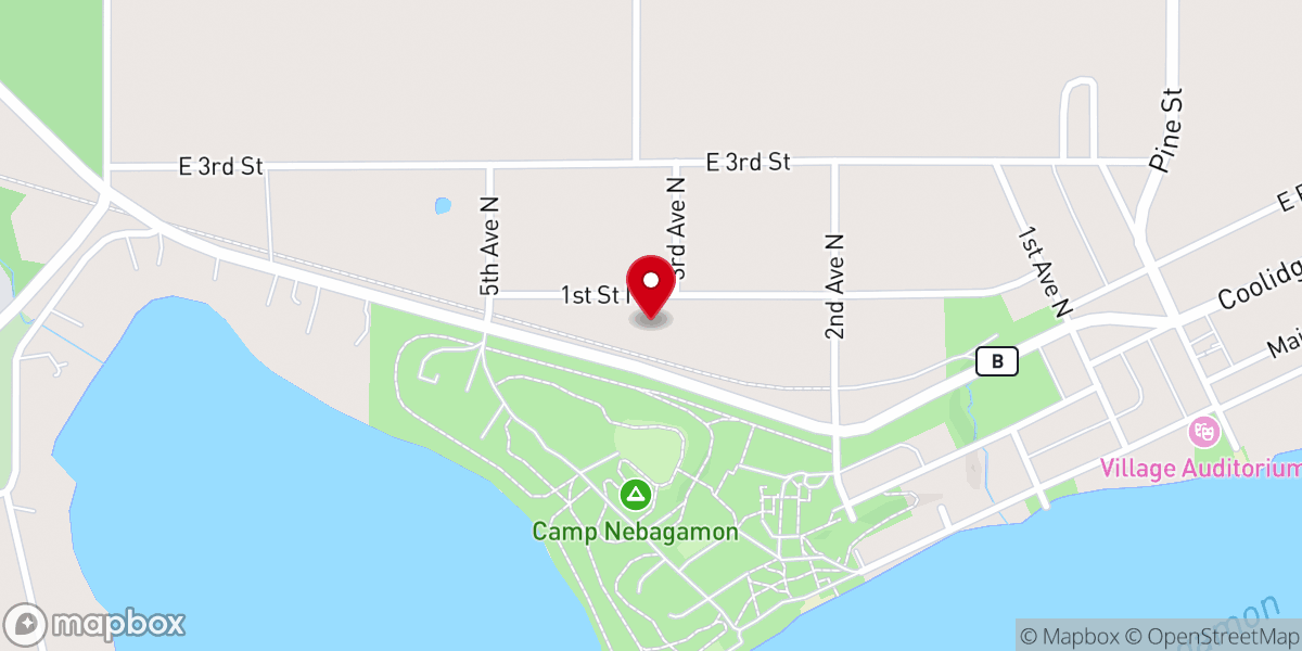 Map showing location of Trinity Lutheran Church