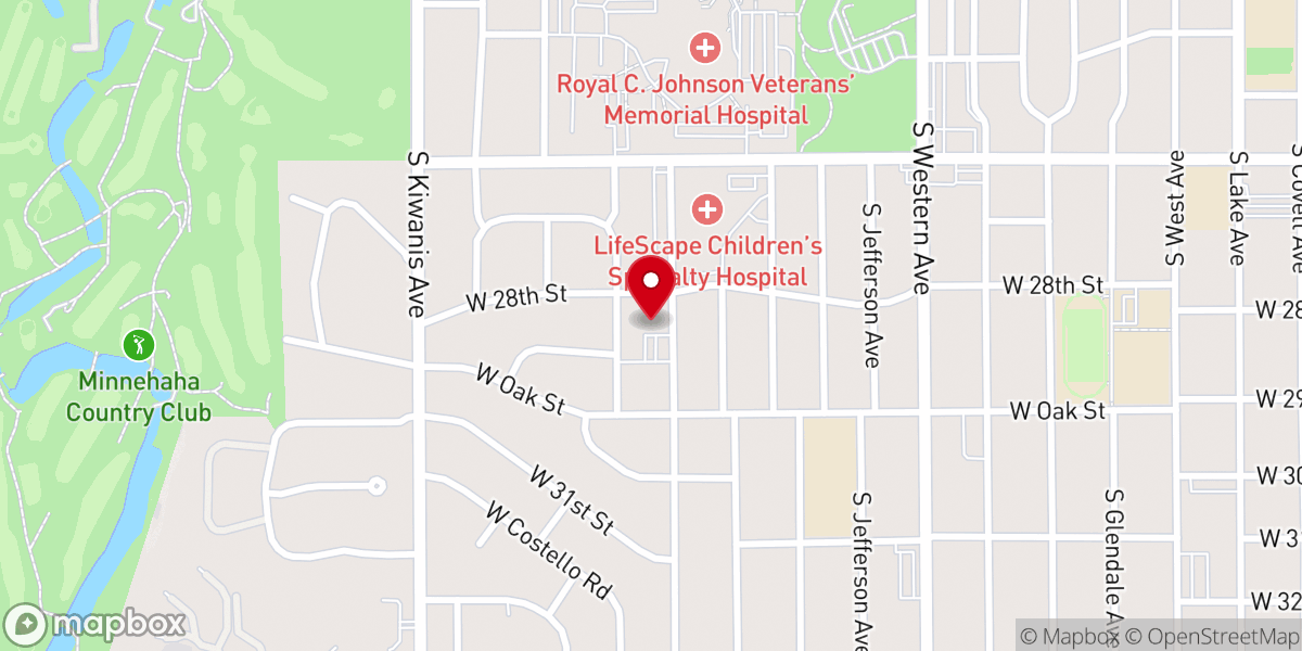 Map showing location of St. Mark’s Lutheran Church, ELCA