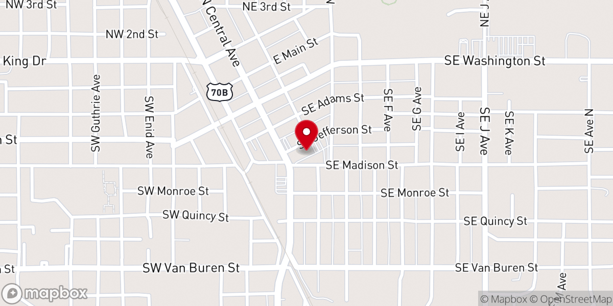 Map showing location of Plainview Baptist Church