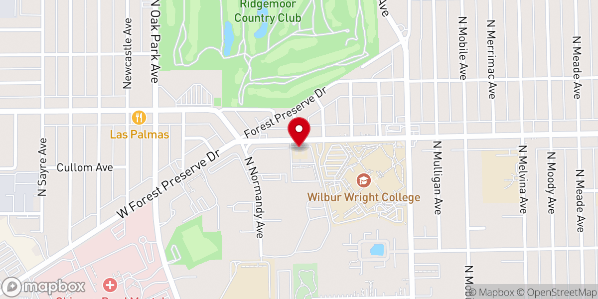 Map showing location of Chicago Latvian Zion Evangelical Lutheran Church