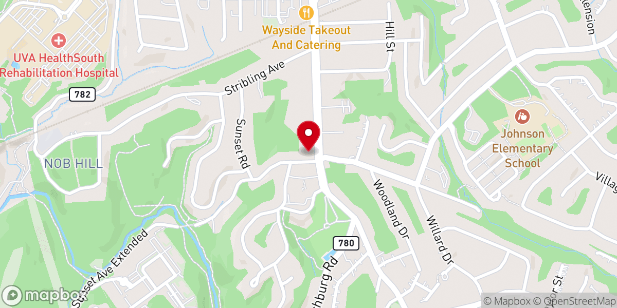 Map showing location of Charlottesville Seventh Day Adventist Church