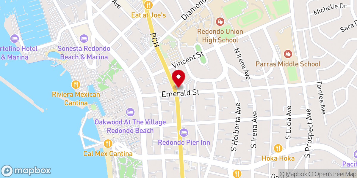 Map showing location of SeaCoast Church of Redondo Beach