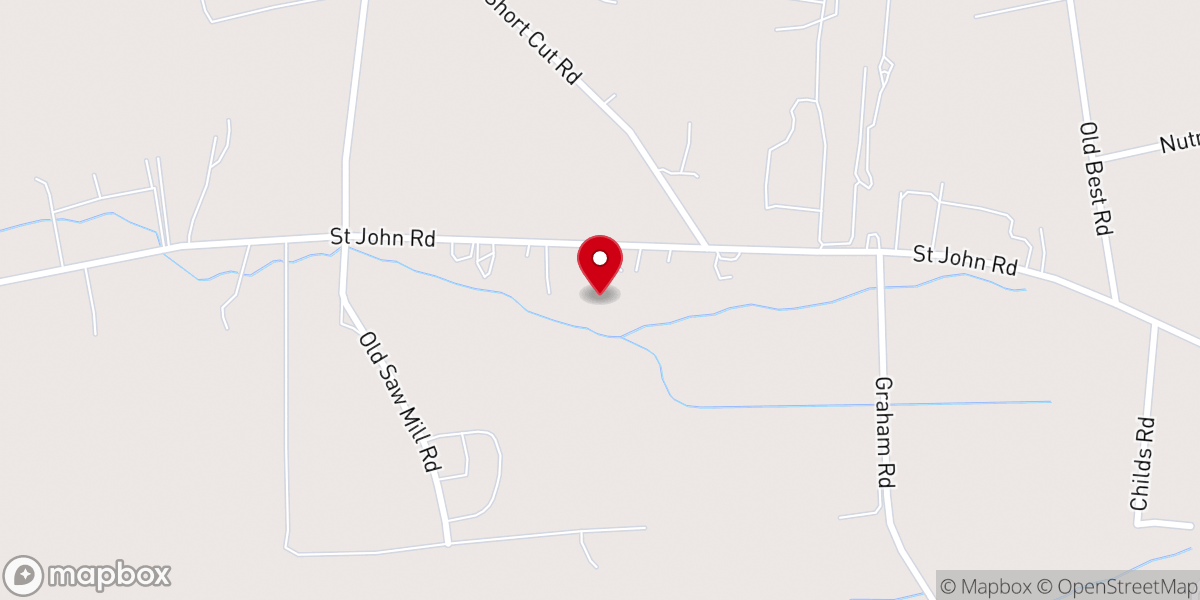 Map showing location of Saint John FWB Church