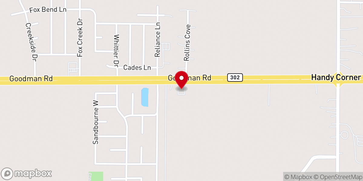 Map showing location of East Desoto Baptist church