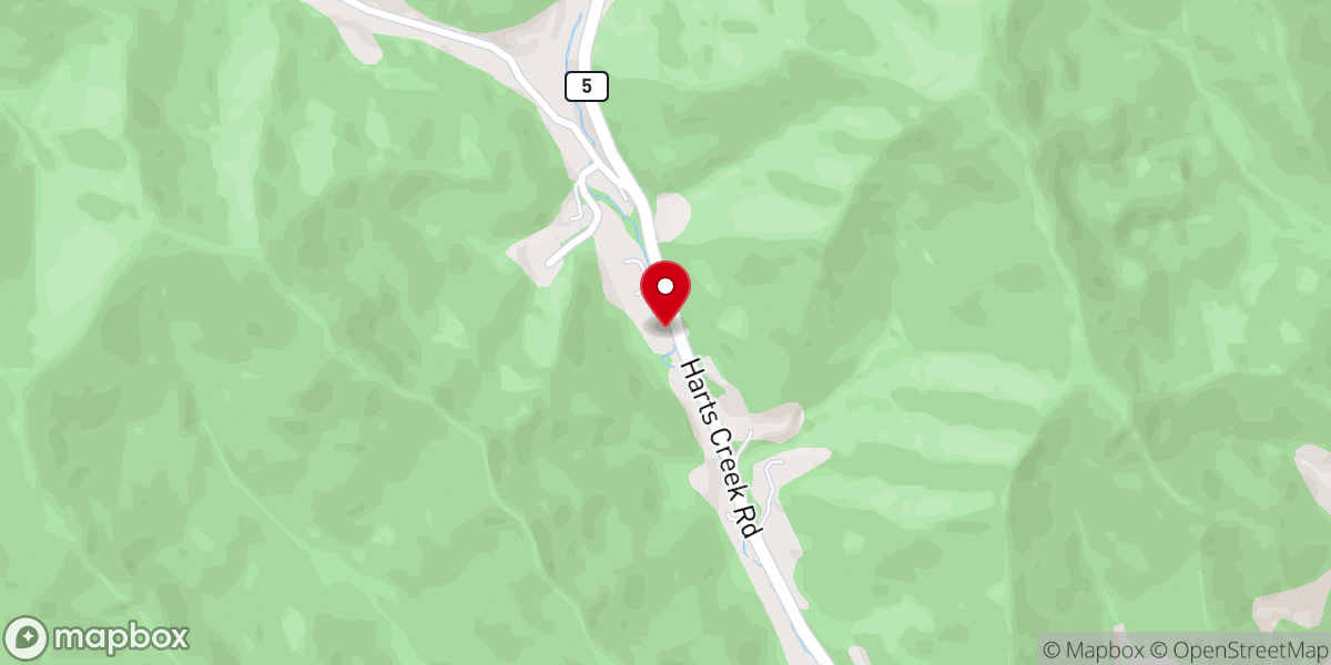 Map showing location of Mud Fork Church