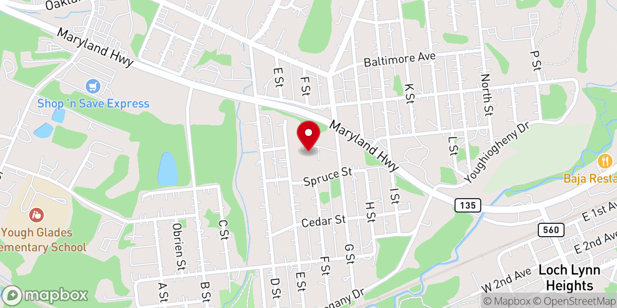 Map showing location of Apostolics of Oakland