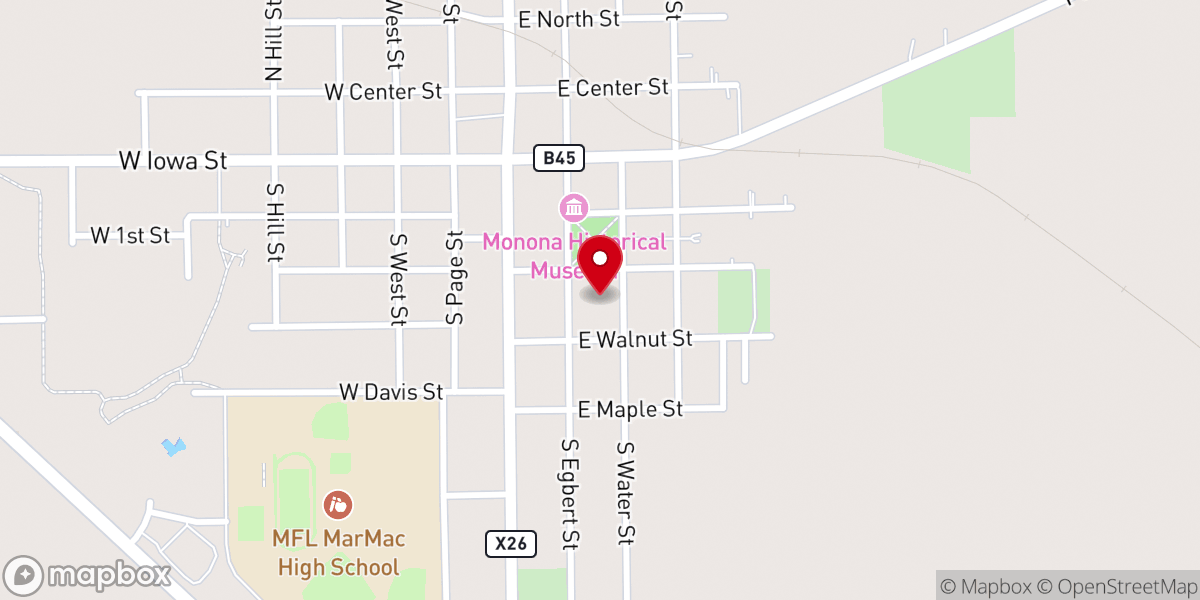 Map showing location of St. Paul Evangelical Lutheran Church
