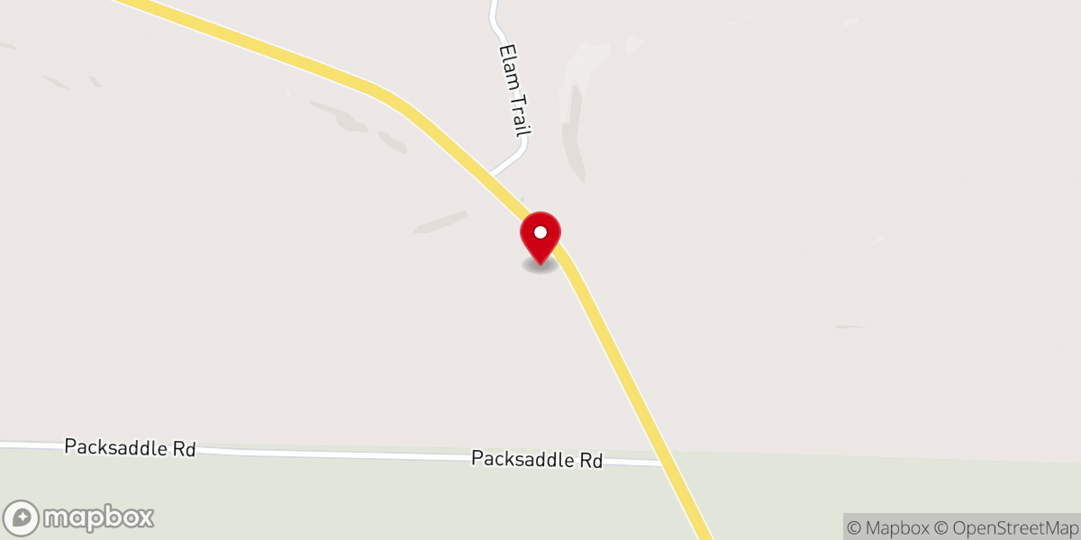 Map showing location of Packsaddle Community Church
