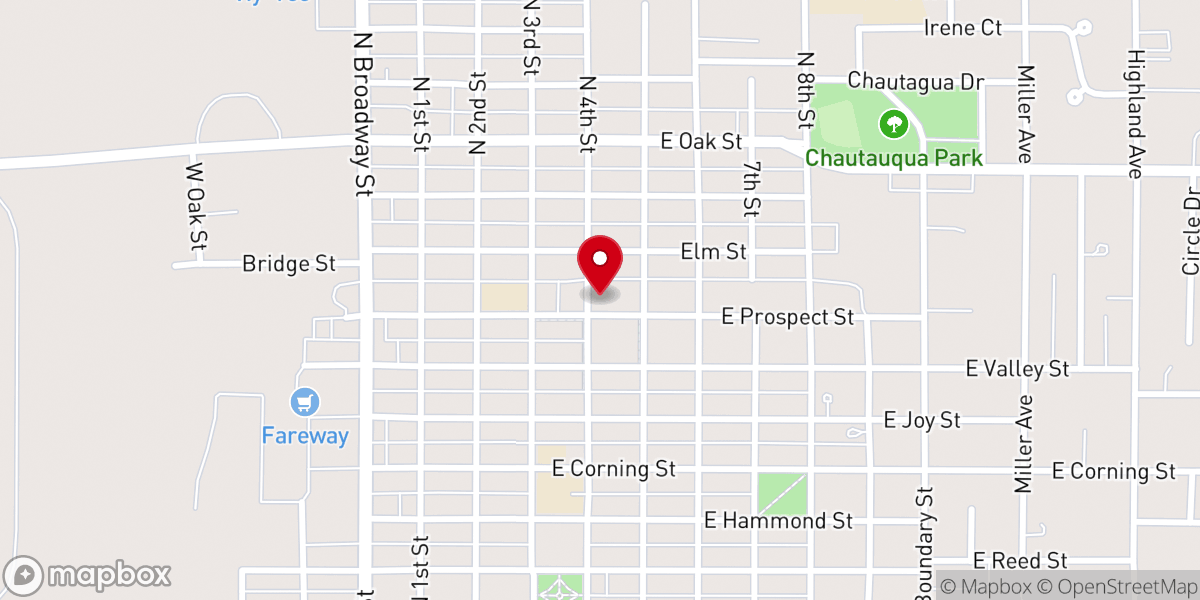 Map showing location of The Church of the Nazarene