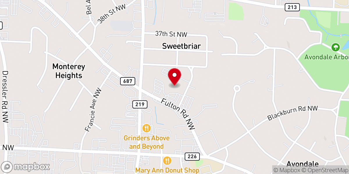 Map showing location of Saint Michaels Catholic Church