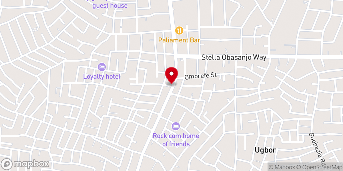 Map showing location of Jubilee Baptist Church