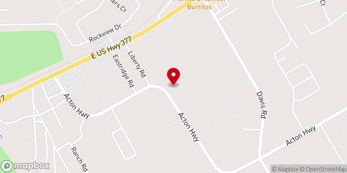 Map showing location of Granbury Seventh-day Adventist Church