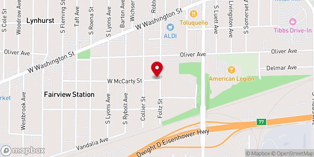 Map showing location of ALL SAINTS ANGLICAN CHURCH INDIANAPOLIS