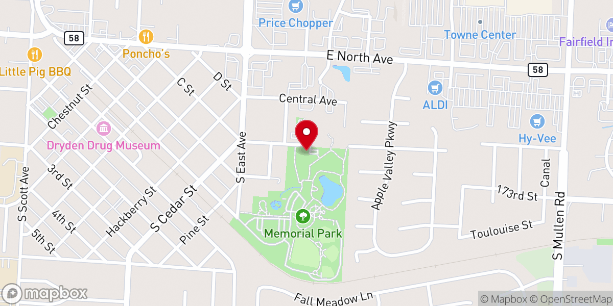 Map showing location of Grace Communion - South Kansas City