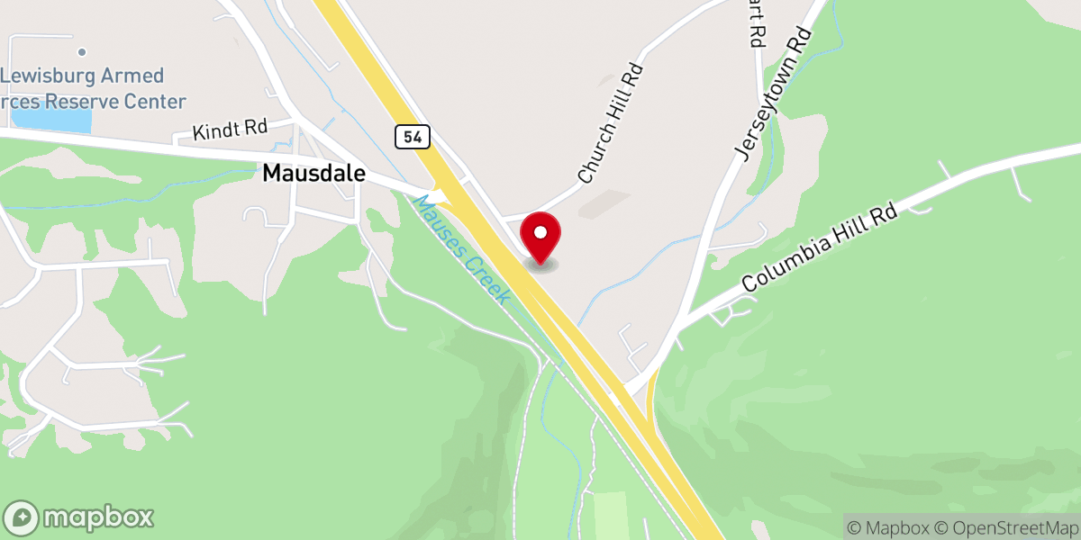 Map showing location of Iron Mill Church