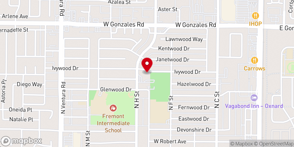 Map showing location of First Presbyterian Church