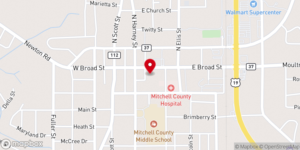 Map showing location of Father's Home Freewill Baptist Church