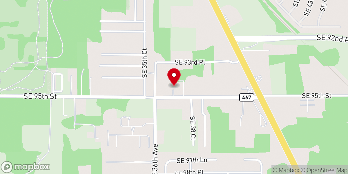 Map showing location of Memorial Baptist Church