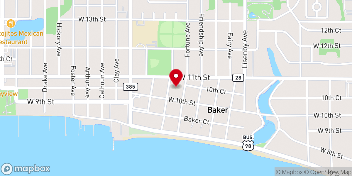Map showing location of Saint Johns Catholic Church