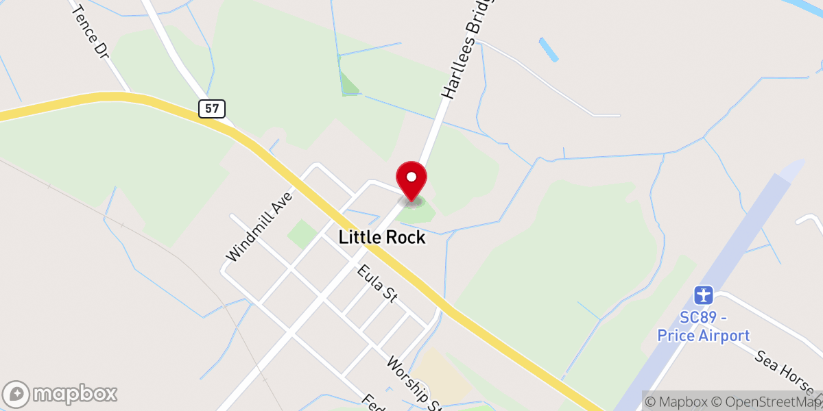 Map showing location of St. Paul's Methodist Church