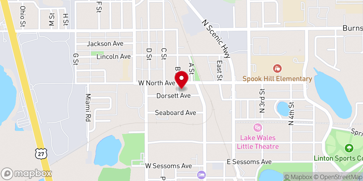 Map showing location of Mt. Zion Progressive Missionary Baptist Church, Inc