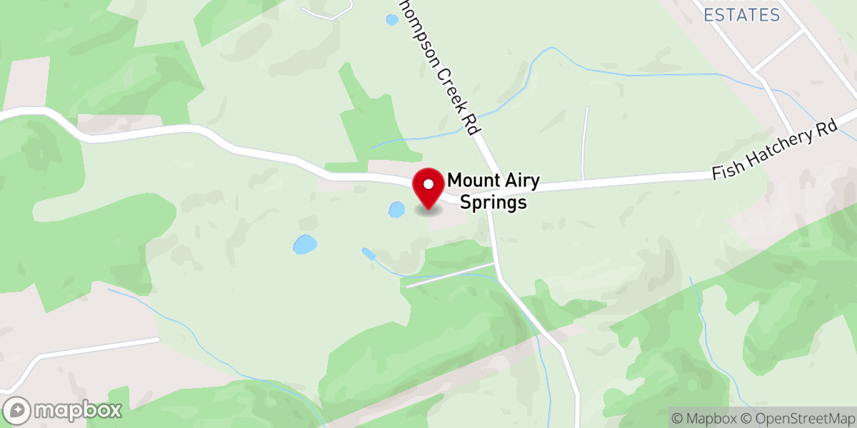 Map showing location of Mount Airy Church