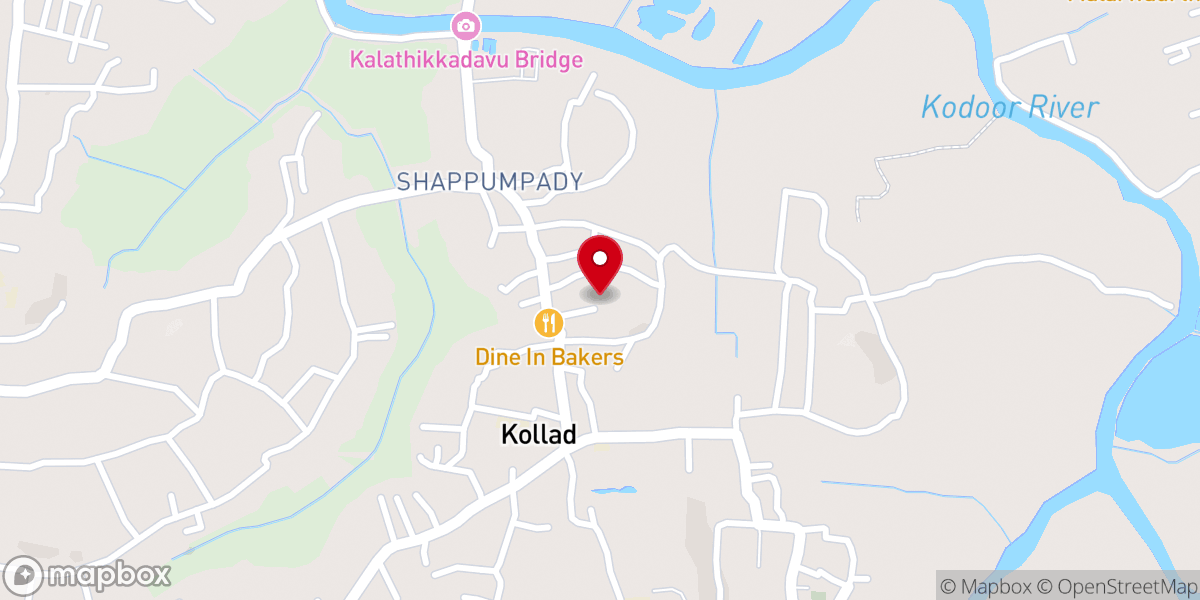 Map showing location of Bethlehem Mar Thoma Syrian Church, Kollad, Kottayam