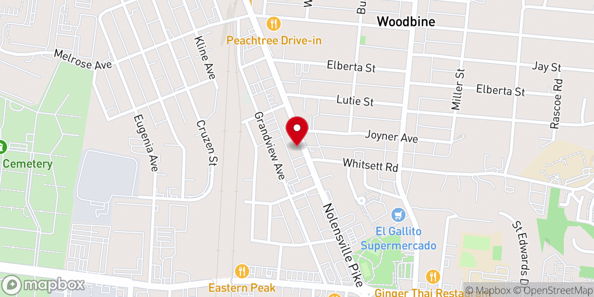 Map showing location of Woodbine United Methodist Church