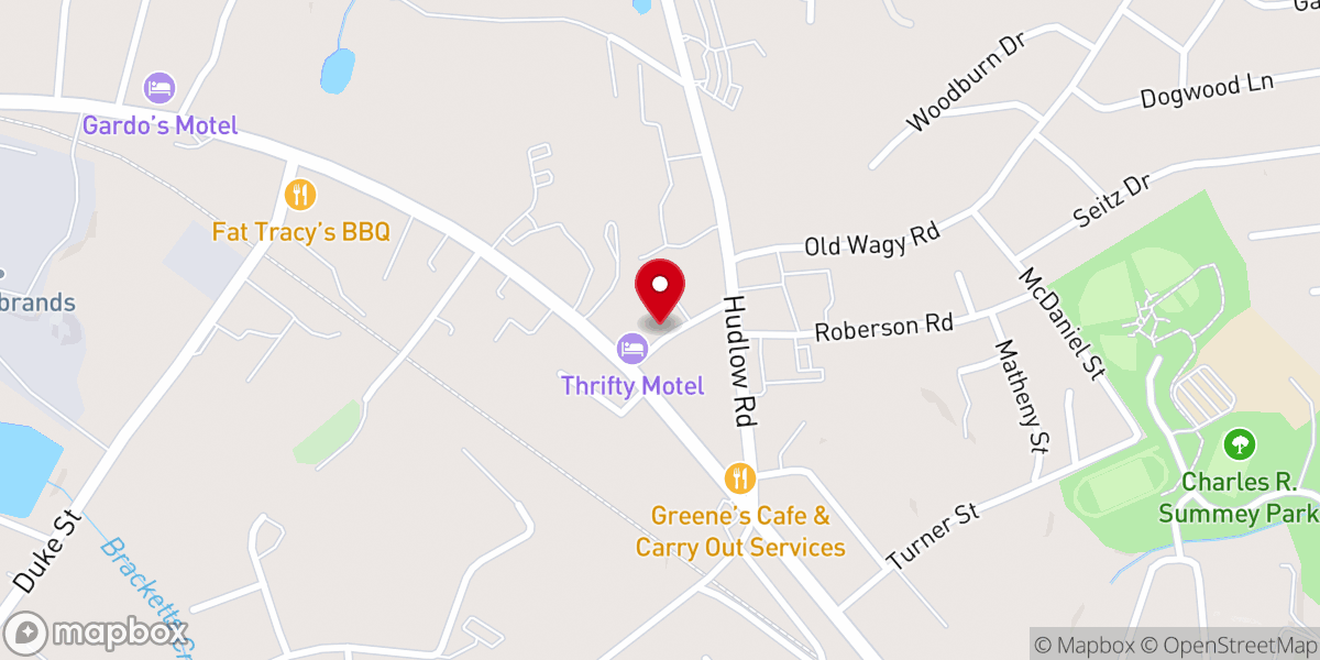 Map showing location of True World Baptist Church