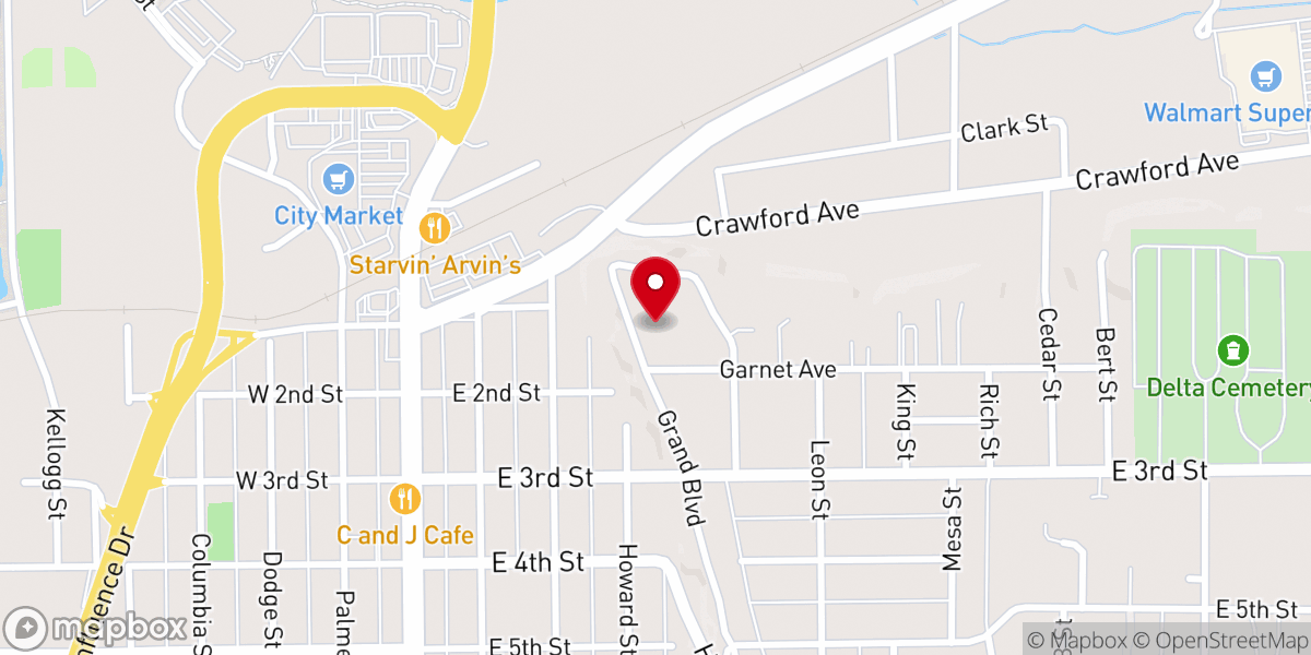 Map showing location of Church of Christ