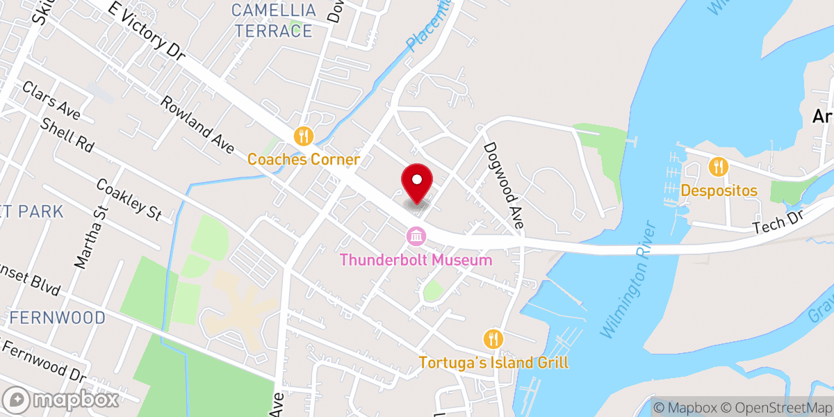 Map showing location of Wesley Oak United Methodist Church