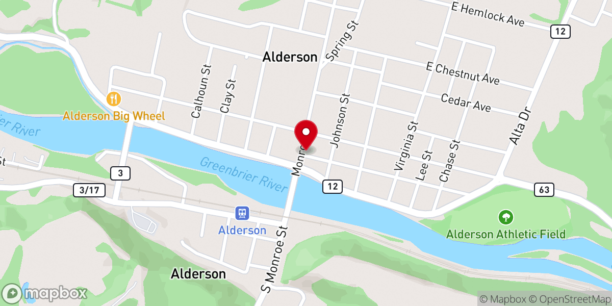 Map showing location of Johnson Memorial United Methodist