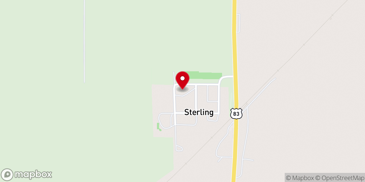 Map showing location of Sterling United Methodist Church
