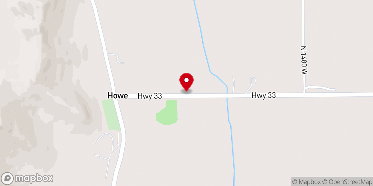 Map showing location of Little Lost River Bible Church