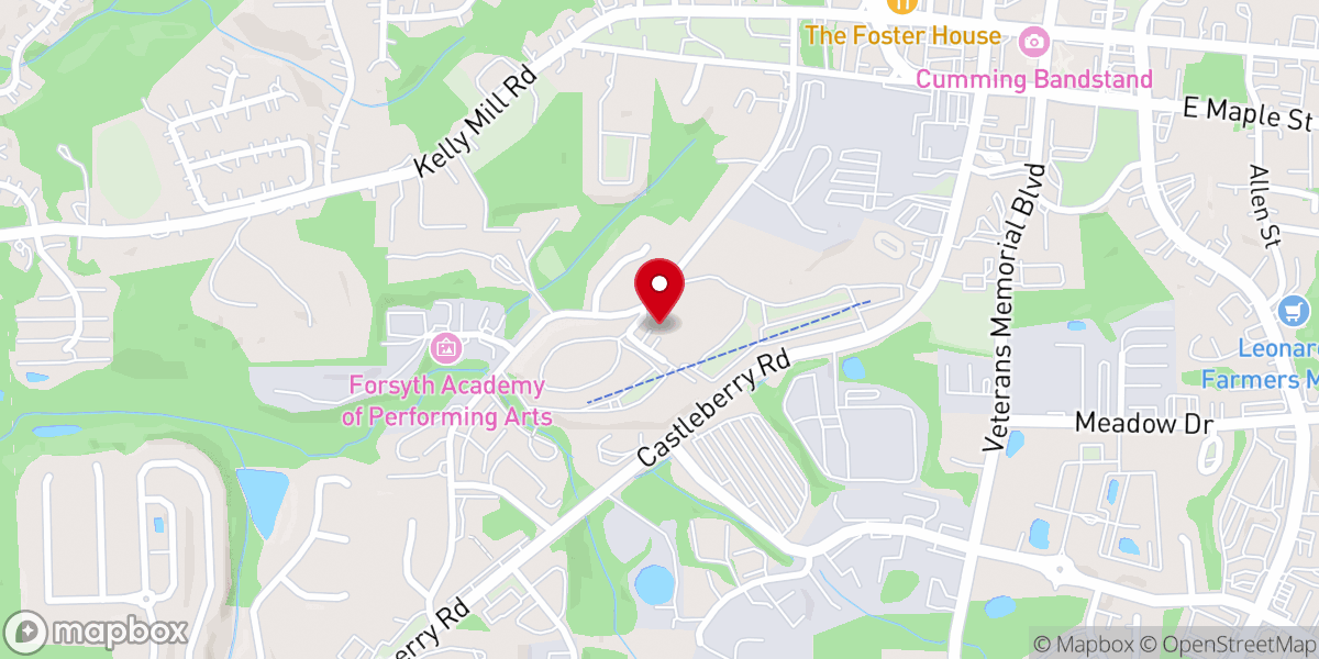 Map showing location of Dogwood Church of Forsyth