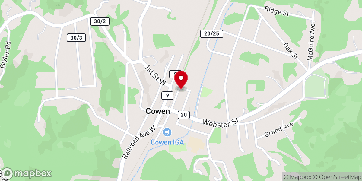 Map showing location of Trinity United Methodist Church