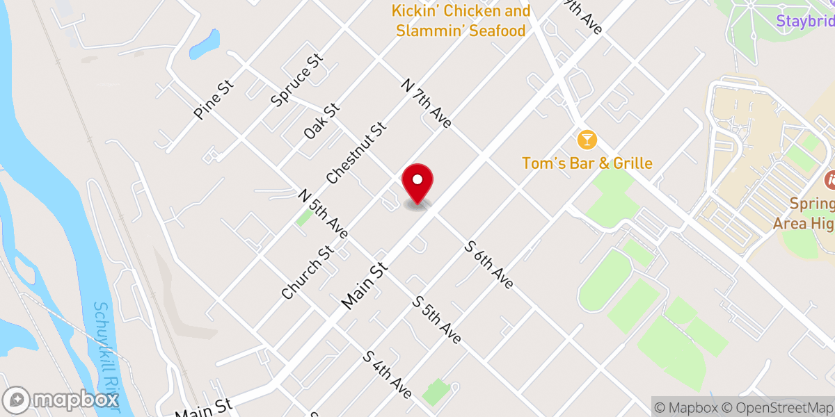 Map showing location of Grace Evangelical Lutheran Church