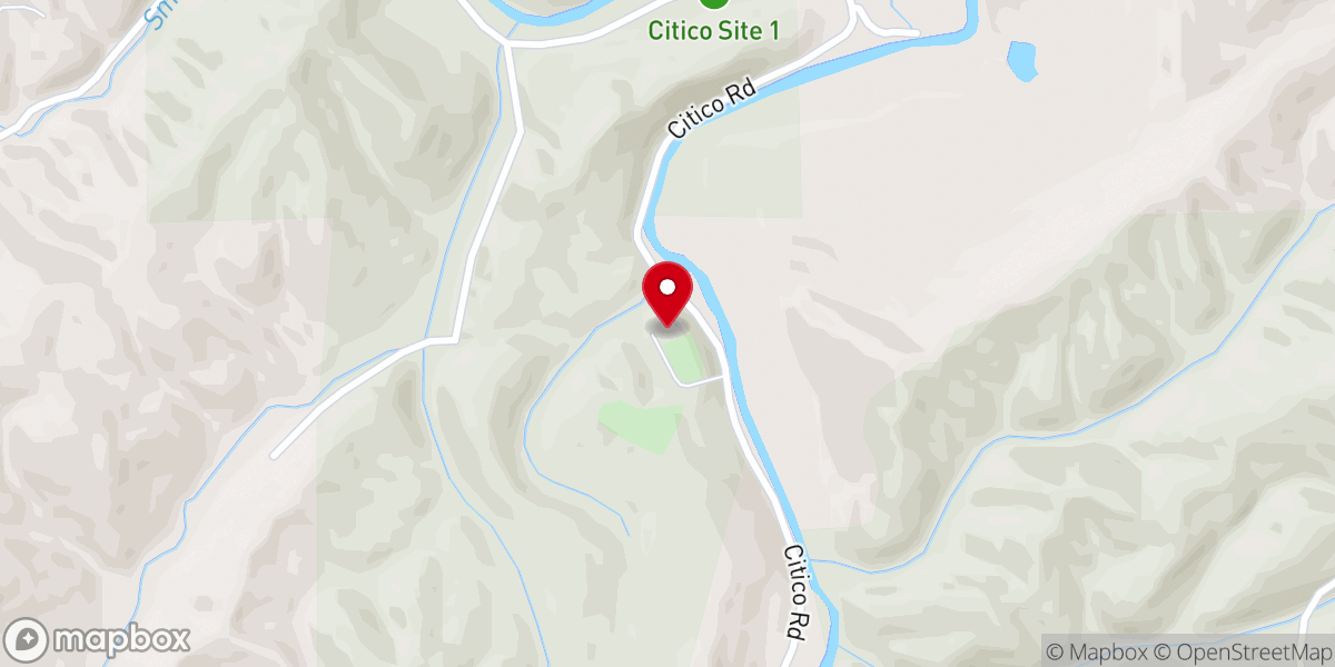 Map showing location of Citico Baptist Church