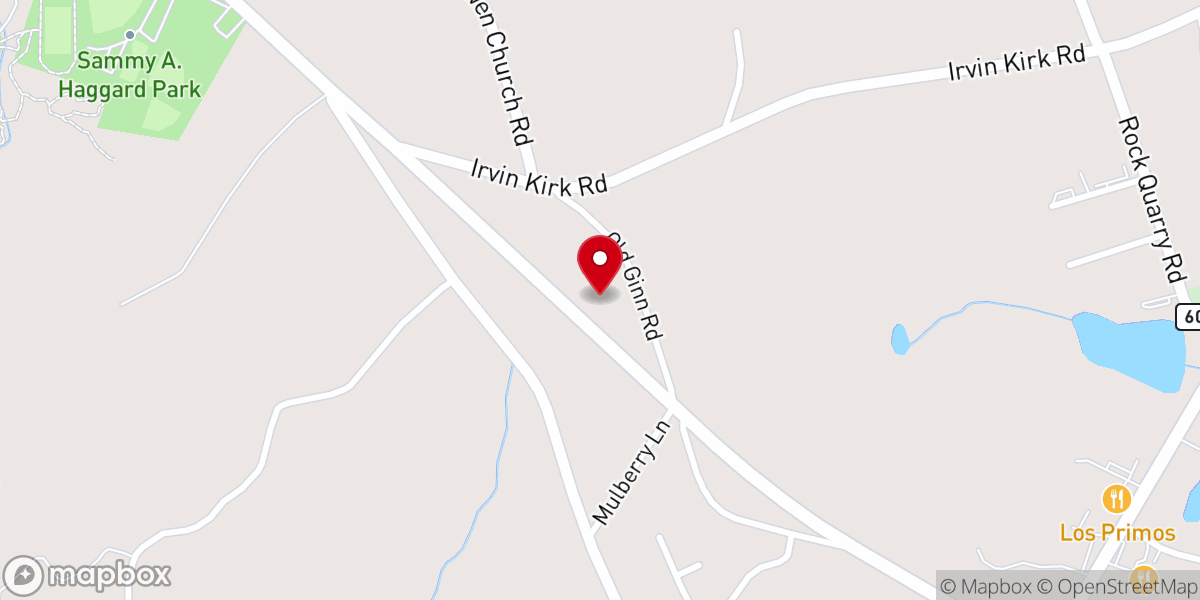 Map showing location of New Beginning Fam Worship Center