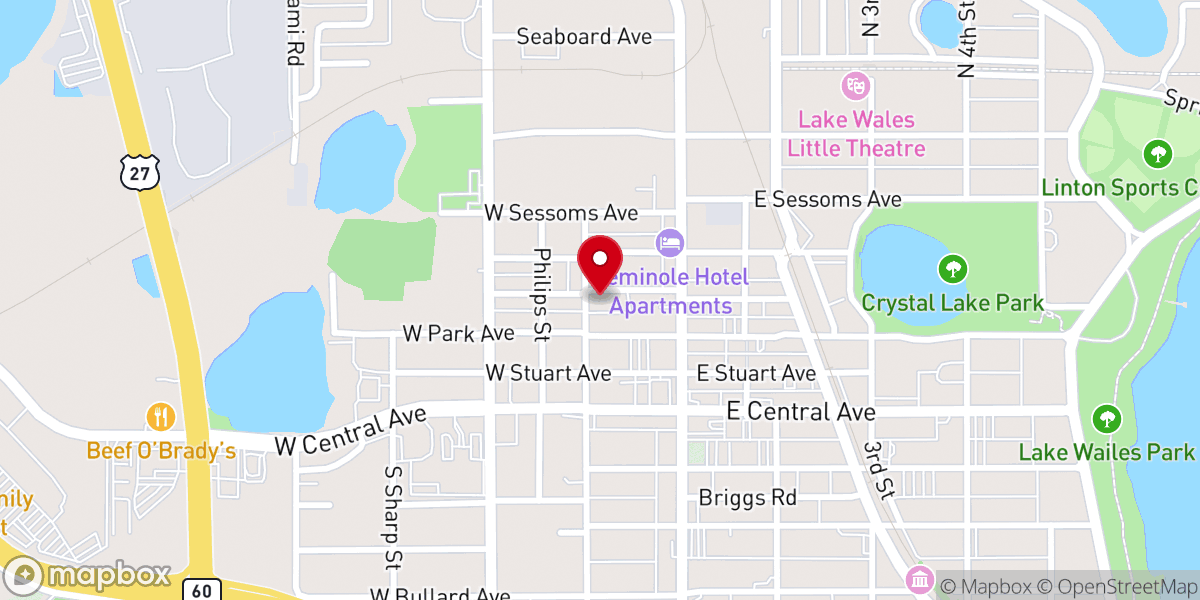 Map showing location of Refuge Church of Our Lord