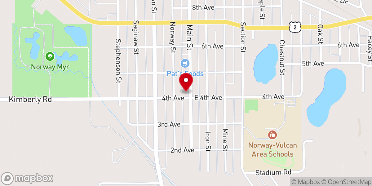 Map showing location of Saint Mary Catholic Church