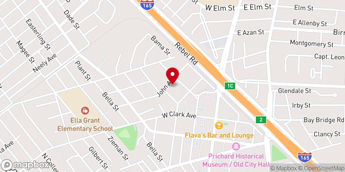 Map showing location of Christian Springs Baptist Church