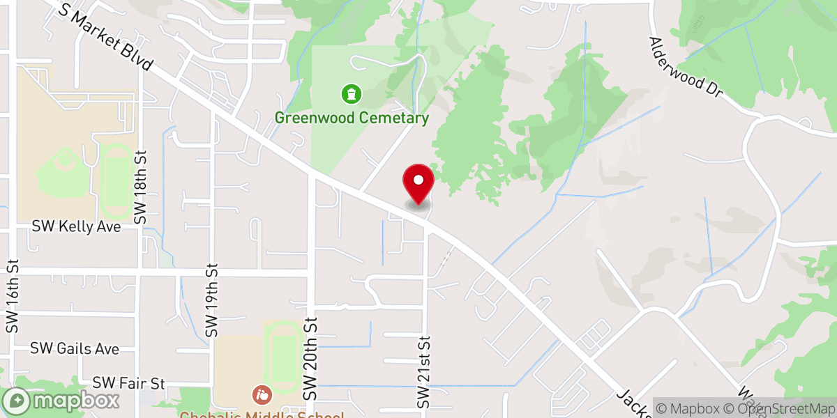 Map showing location of Dayspring Baptist Church