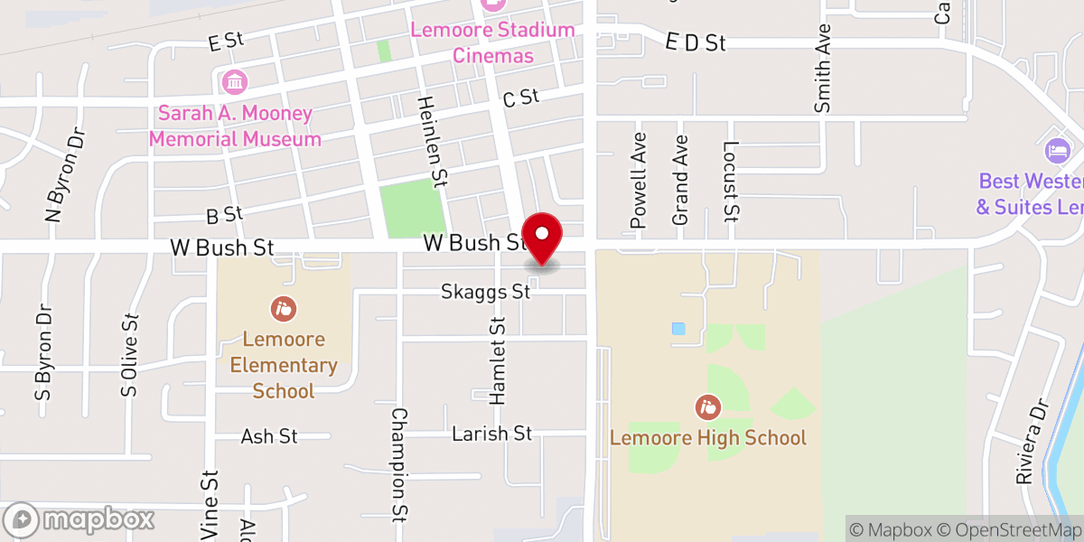 Map showing location of Church of Christ